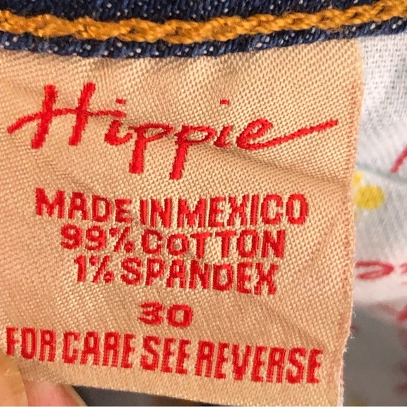 Hippie wide leg, embellished, sequin waist, jeans - Picture 5 of 11